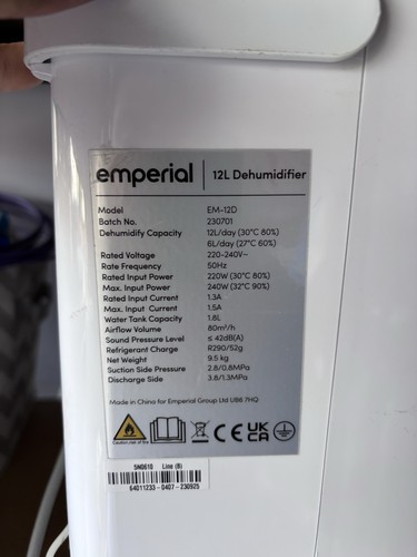 Dehumidifier litre - 12,